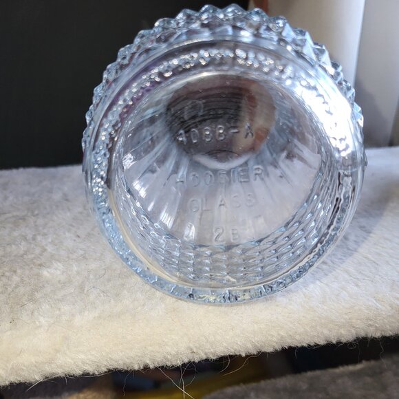 Vintage Hoosier Glass Vase 8 1/2" Ribbed & Diamond Pressed #4088A GUC SEE PICS - Picture 4 of 6